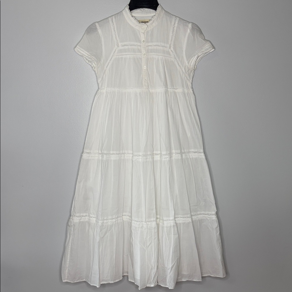 Zadig & Voltaire Seraphina Tiered Midi Dress - Classic High Neck Size 14 S